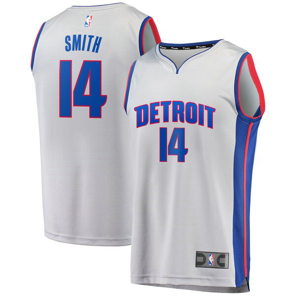 Maillot nba Detroit Pistons Statement Edition Homme Ish Smith 14 Gris